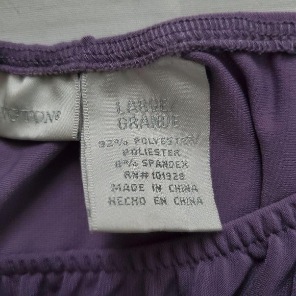 Worthington Women’s 3/4 Balloon Sleeve Ruched Blouse Purple Size Large - Picture 6 of 10